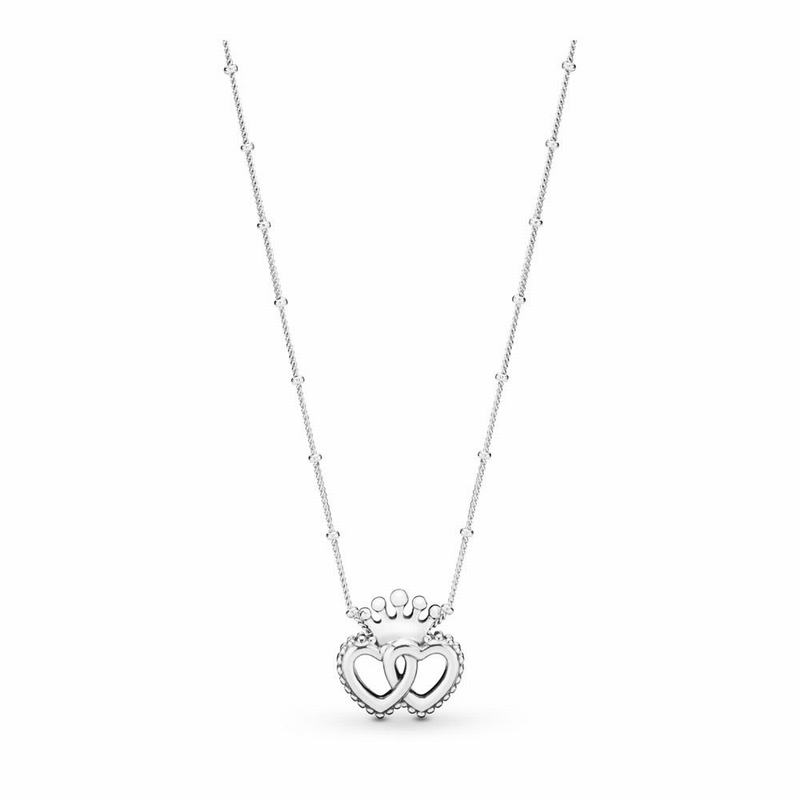 Pandora United Regal Hearts Necklace - Sterling Silver - Canada | VC4550BQ